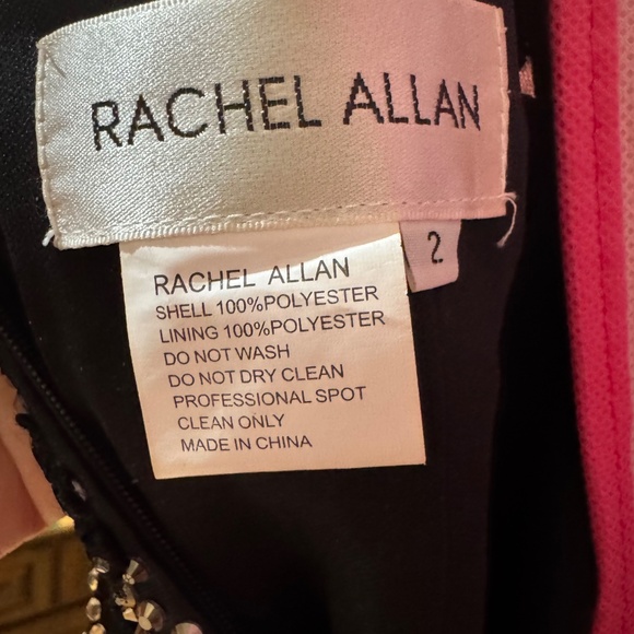 Rachel Allen  Gown/Formal   Black/silver crystals Size 2 - Picture 16 of 17
